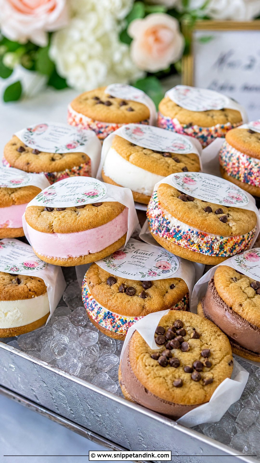Ice Cream Sandwiches - Snippet and Ink - 20 Wedding Dessert Ideas