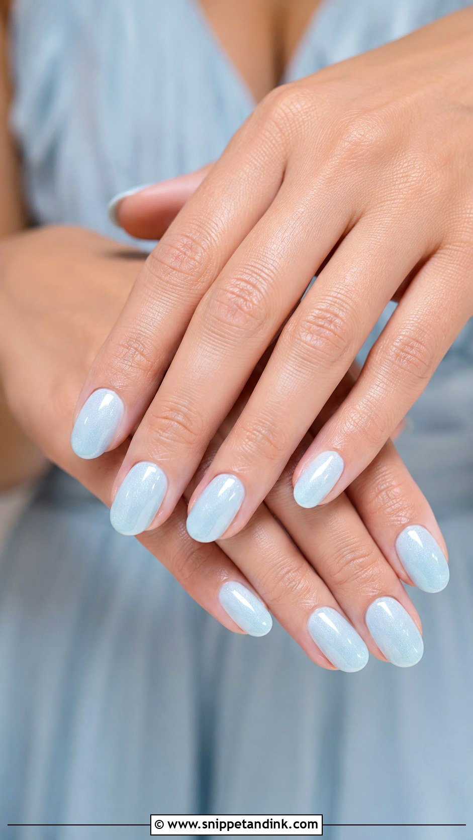 Icy Blue Bridesmaid Wedding Nails - Snippet and Ink - 20 Winter Bridesmaid Wedding Nails