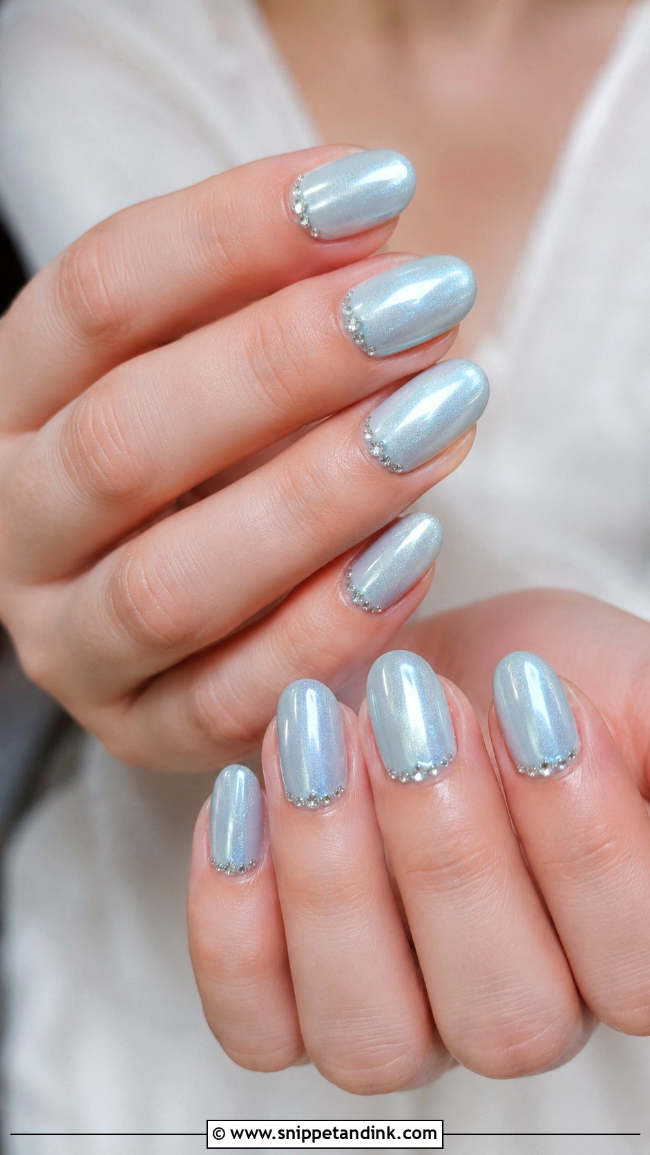 Icy Blue Wedding Nails - Snippet and Ink - 30 Blue Wedding Nails