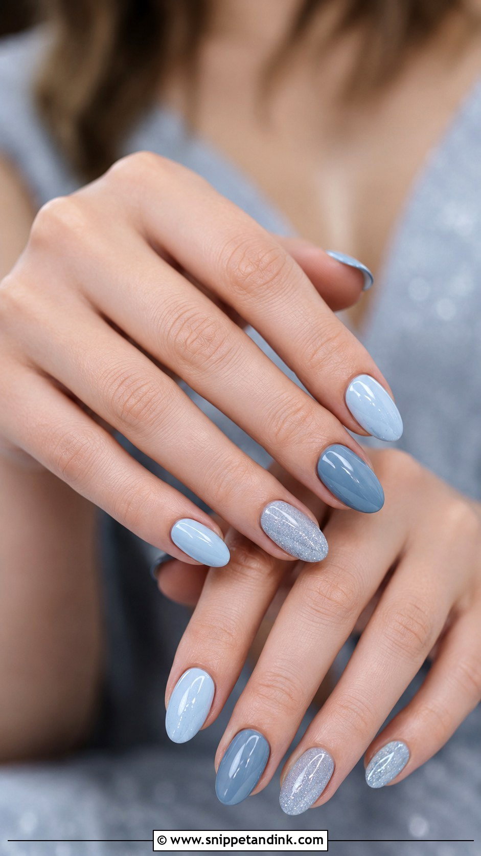 Icy Blue Winter Wedding Guest Nails - Snippet and Ink - 20 Winter Wedding Nails Guest