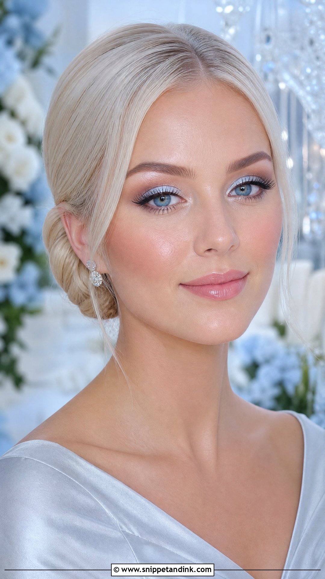 Icy Blue Winter Wedding Makeup For Blue Eyes - Snippet and Ink - 20 Winter Wedding Makeup for Blue Eyes