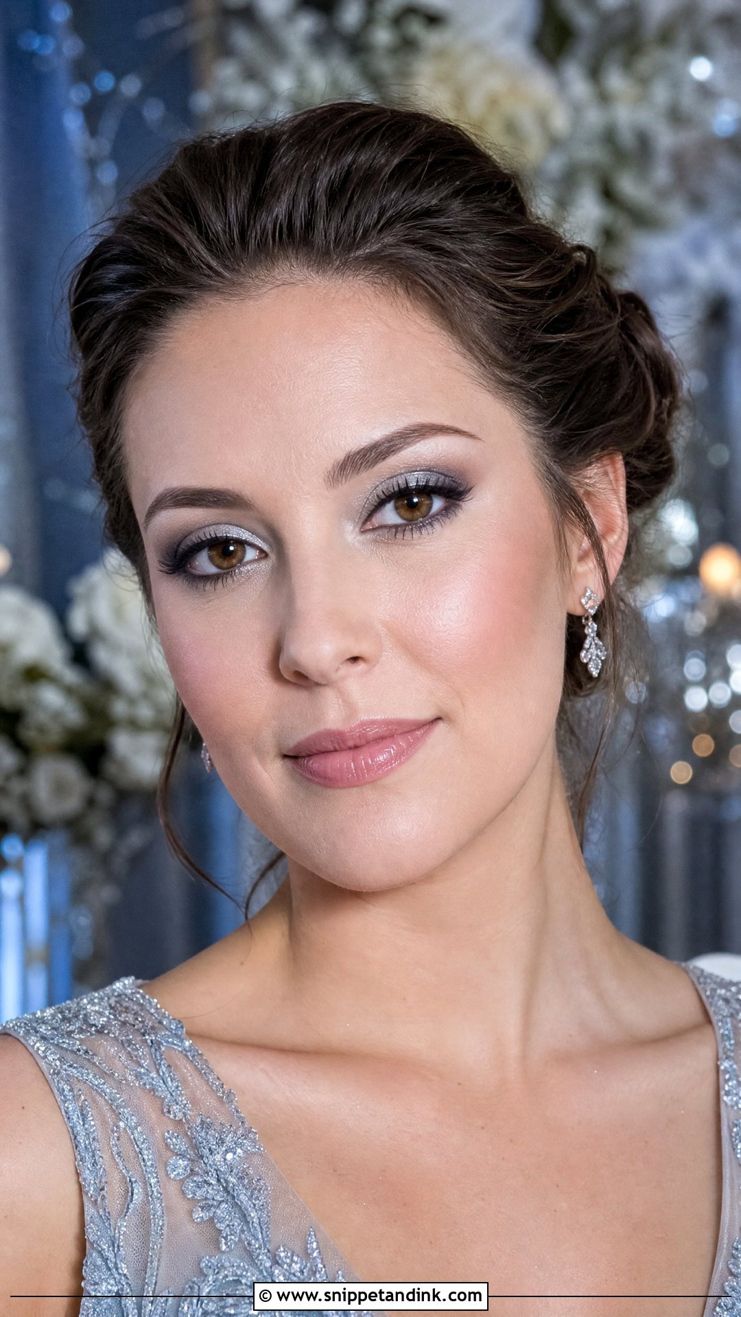 Icy Silver Winter Wedding Makeup For Brown Eyes - Snippet and Ink - 20 Winter Wedding Makeup for Brown Eyes