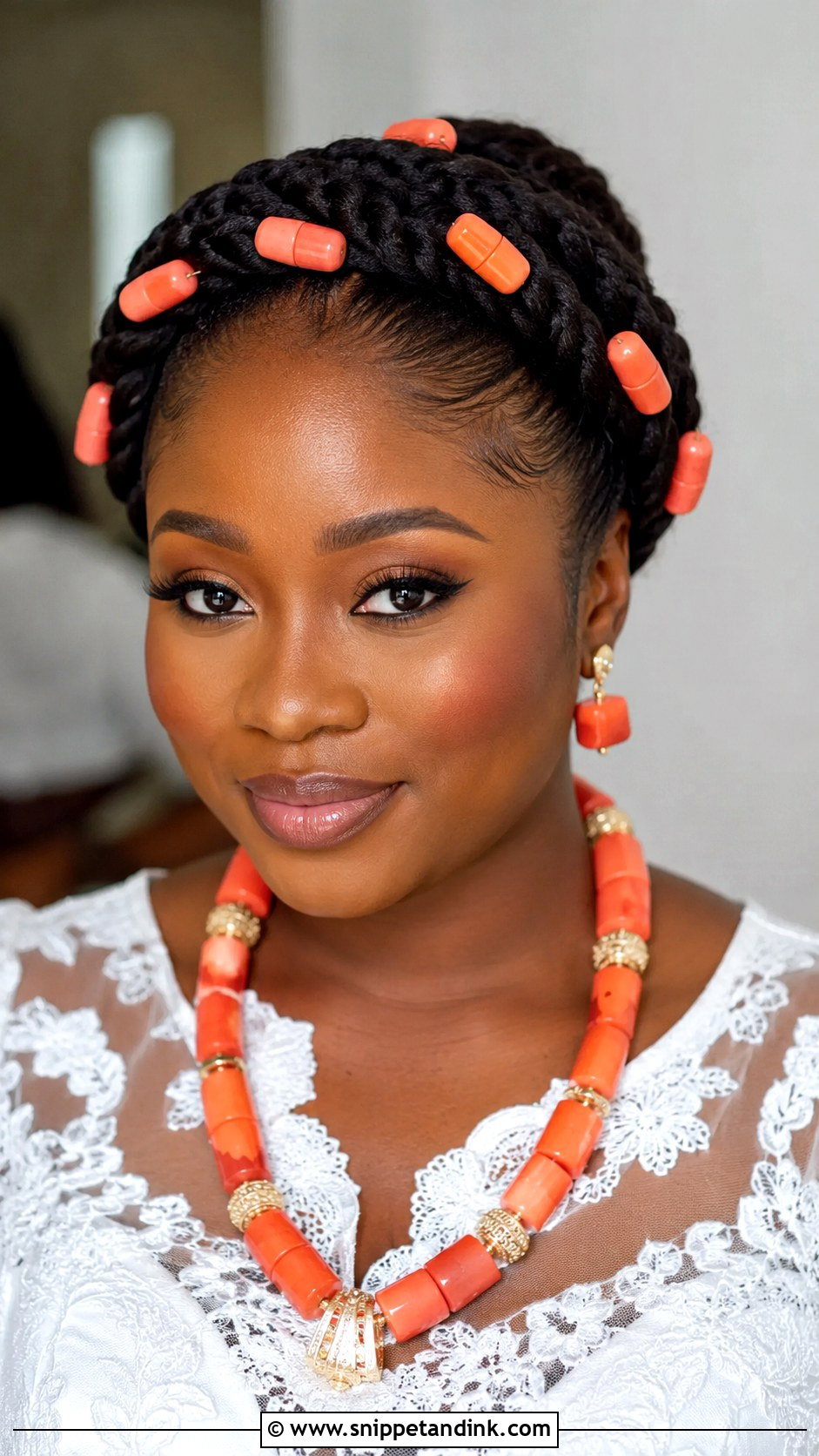 Igbo Bridal Braided Crown - Snippet and Ink - 15 Igbo Bridal Hairstyles