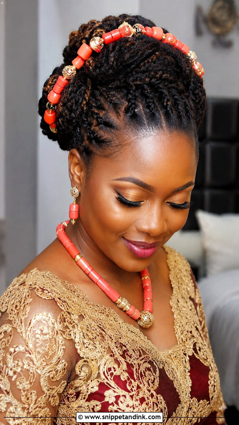 Igbo Bridal Twist Updo - Snippet and Ink - 15 Igbo Bridal Hairstyles