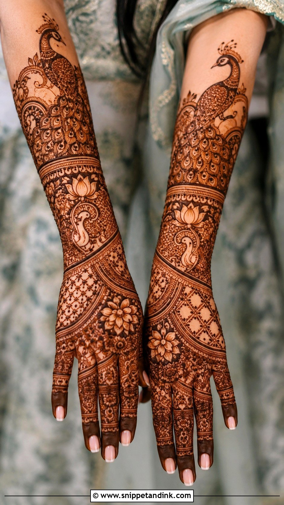 Indian Back Hand Bridal Mehndi Design - Snippet and Ink - 30 Back Hand Bridal Mehndi Designs