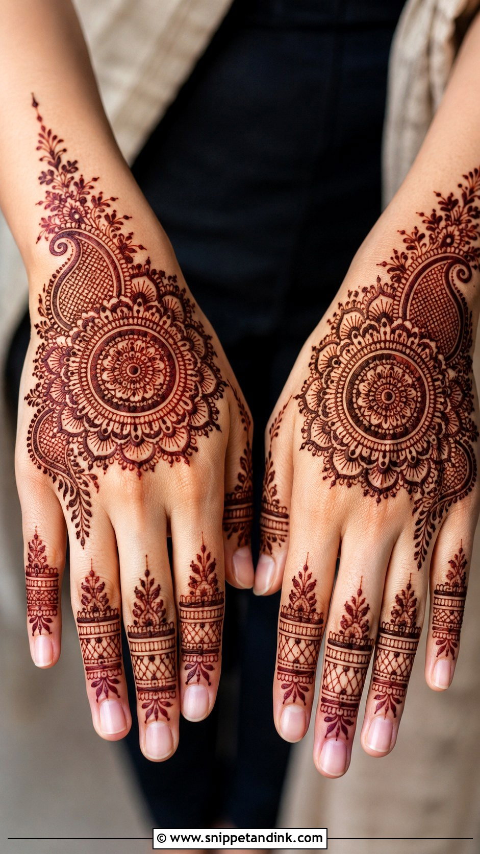 Indian Back Hand Mehndi Design - Snippet and Ink - 35 Simple Beautiful Back Hand Mehndi Designs