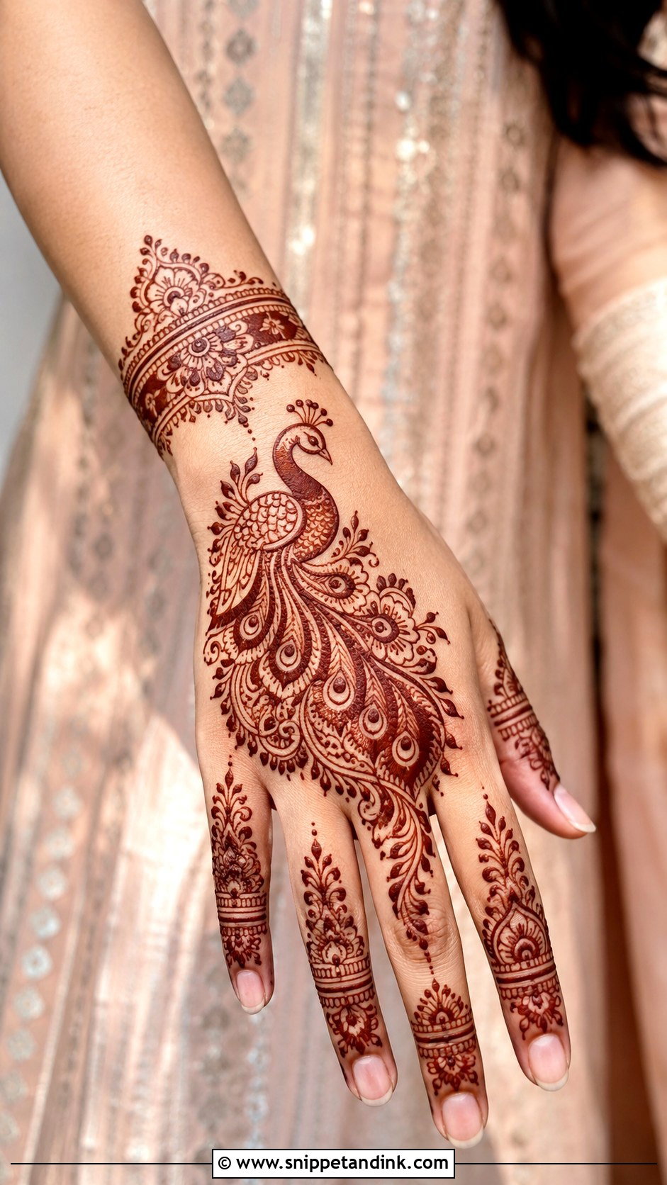 Indian Back Hand Mehndi Design - Snippet and Ink - 35 Trendy Back Hand Mehndi Designs