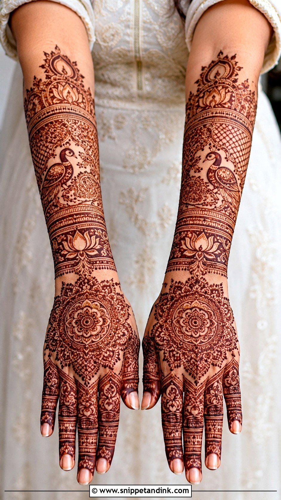 Indian Back Hand Mehndi Design - Snippet and Ink - 35 Back Hand Mehndi Designs