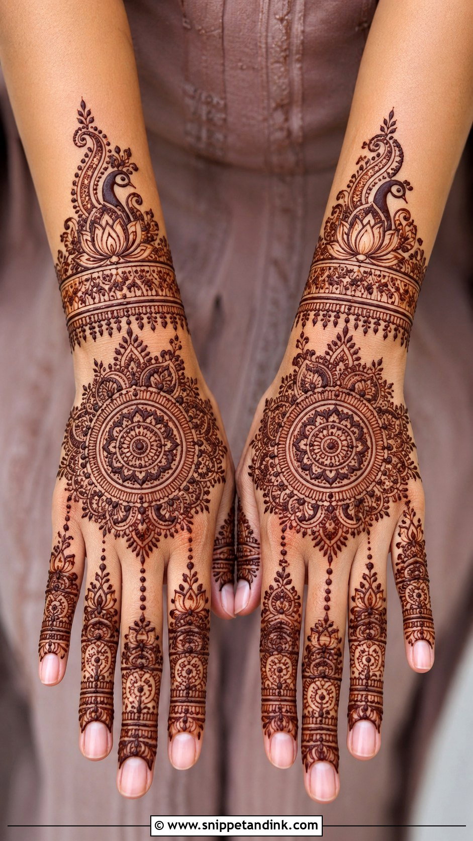 Indian Back Mehndi Design - Snippet and Ink - 35 Back Mehndi Designs
