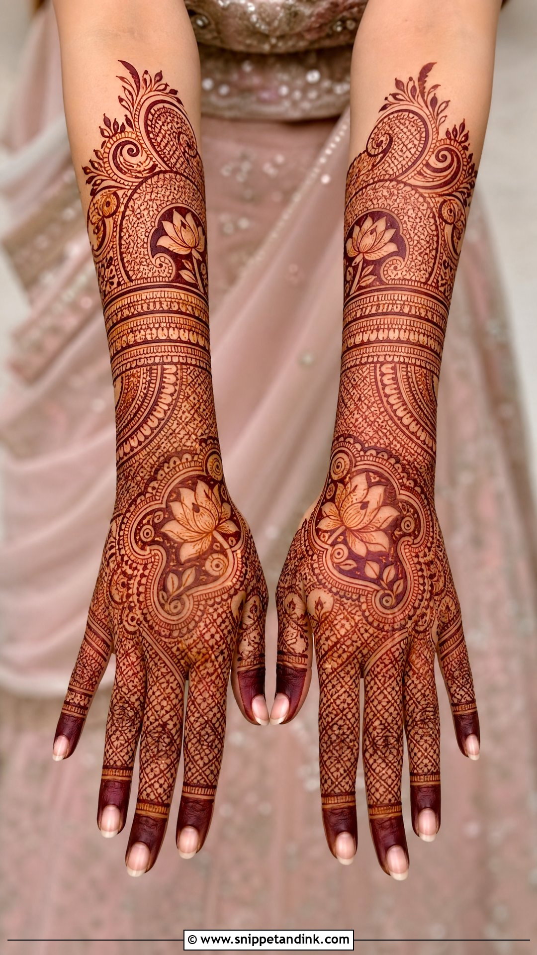 Indian Bridal Back Full Hand Mehndi Design - Snippet and Ink - 20 Bridal Back Full Hand Mehndi Designs