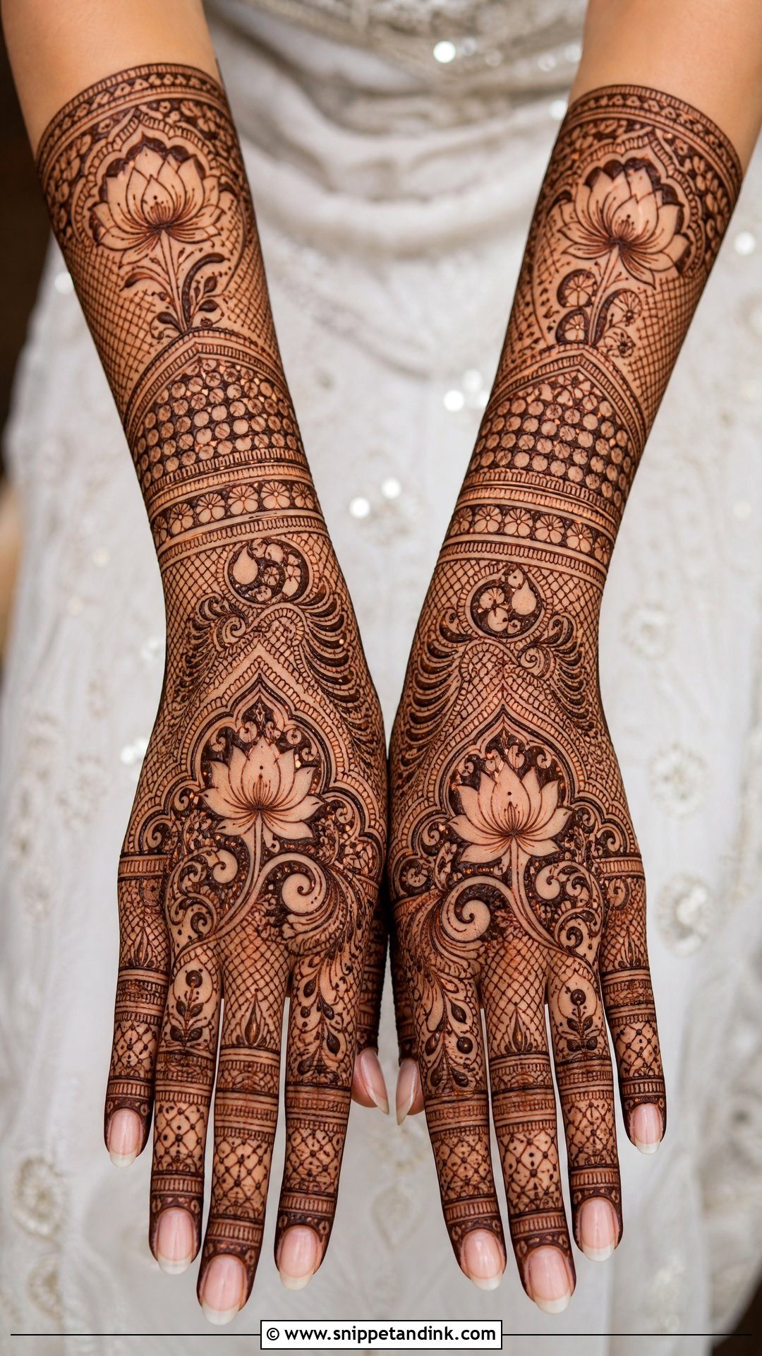 Indian Bridal Back Hand Mehndi Design - Snippet and Ink - 25 New Bridal Back Hand Mehndi Designs