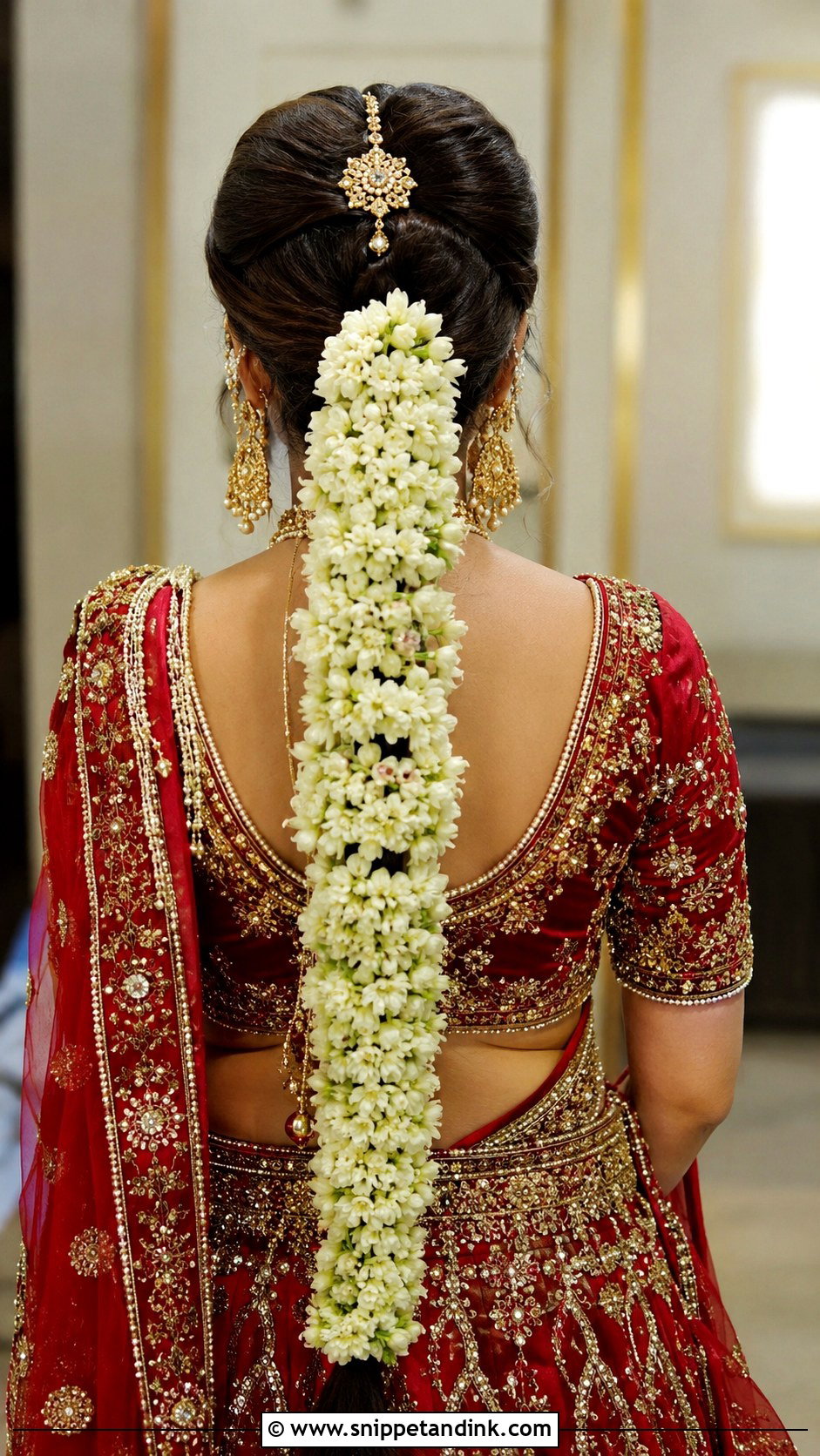 Indian Bridal Braid With Gajra - Snippet and Ink - 20 Indian Bridal Braided Hairstyles