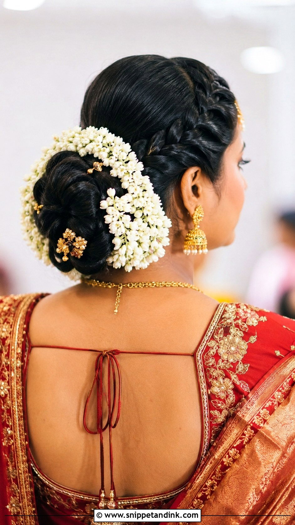 Indian Bridal Braided Bun - Snippet and Ink - 20 Indian Bridal Braided Hairstyles