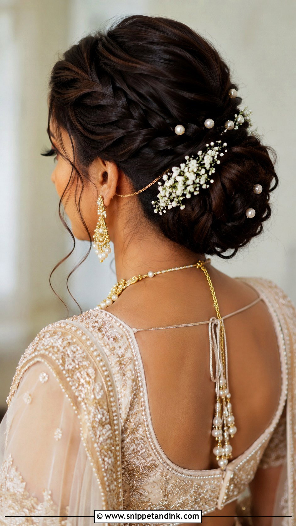 Indian Bridal Braided Bun - Snippet and Ink - 15 Indian Hair Styles for Bridal