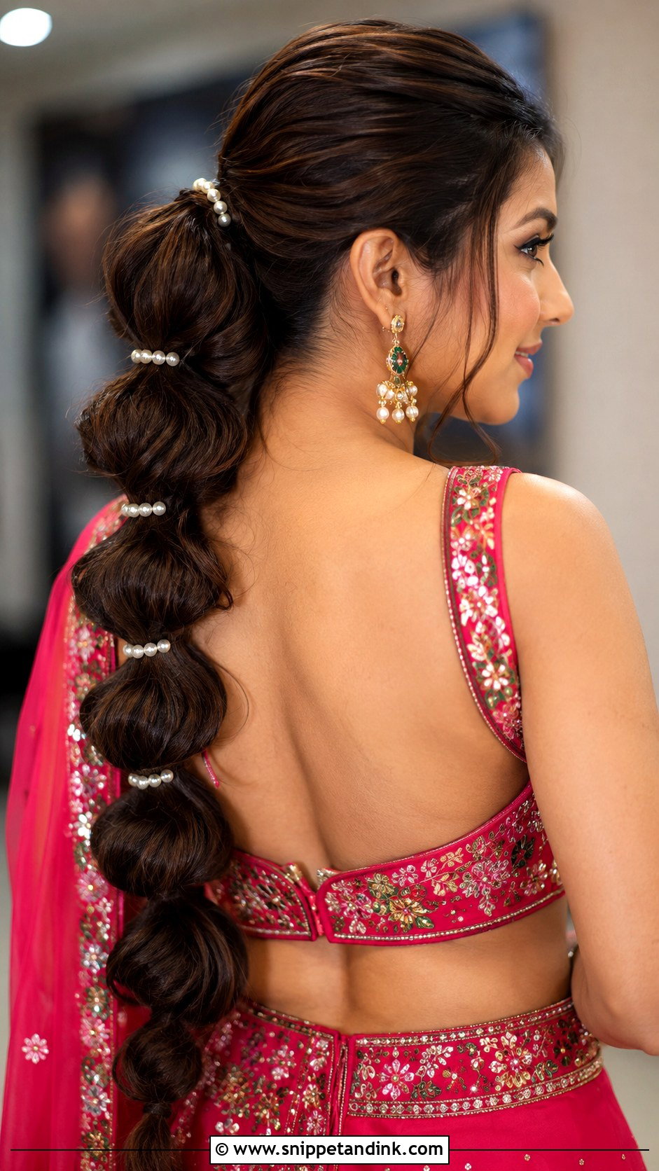 Indian Bridal Bubble Ponytail - Snippet and Ink - 15 Indian Bridal Ponytail Hairstyles