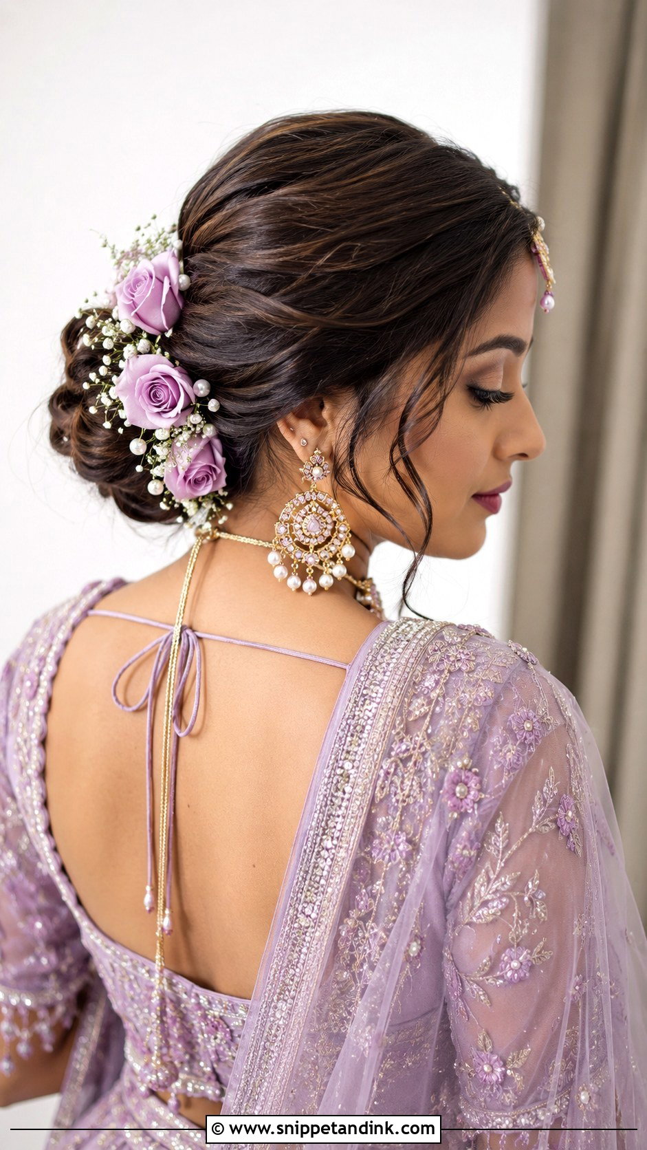 Indian Bridal Bun For Lehenga - Snippet and Ink - 20 Indian Bridal Hair Bun Style Ideas