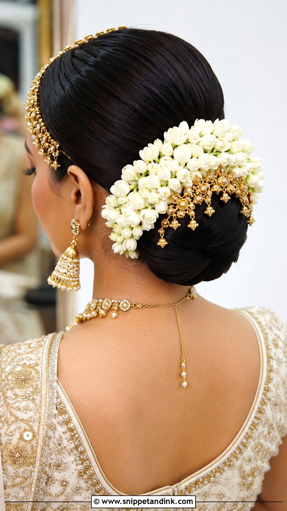 Indian Bridal Bun For Wedding - Snippet and Ink - 20 Bun for Bride Wedding Hairstyles