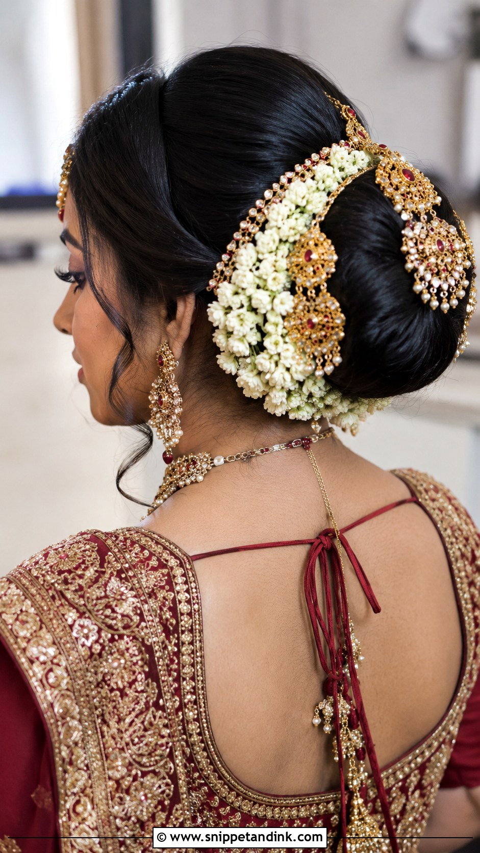 Indian Bridal Bun - Snippet and Ink - 20 Marriage Hair Styles