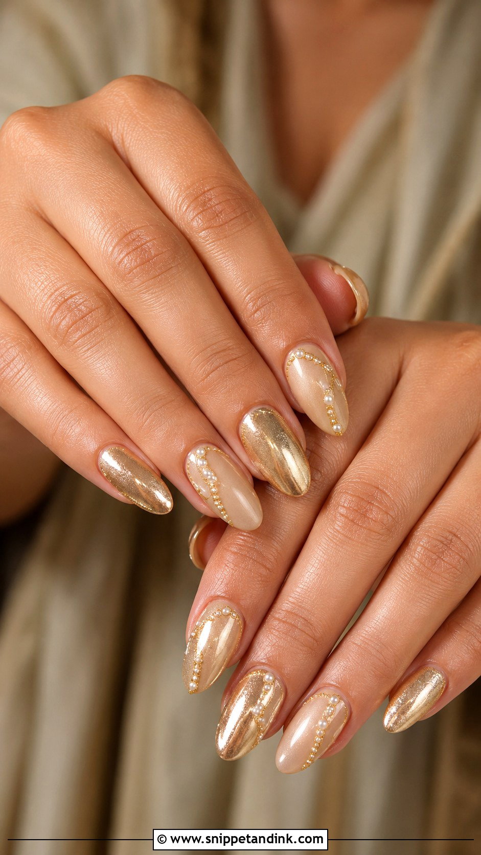 Indian Bridal Champagne Nails - Snippet and Ink - 30 Indian Bridal Nails