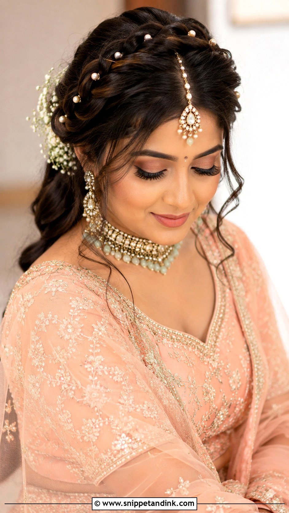 Indian Bridal Crown Braid - Snippet and Ink - 15 Indian Marriage Hairstyles