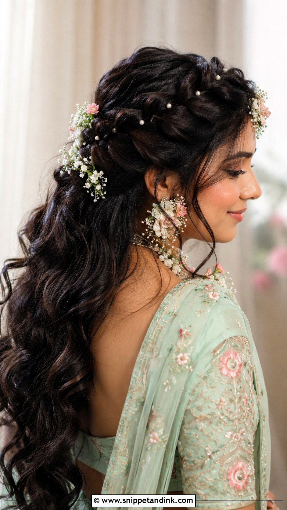 Indian Bridal Crown Braid - Snippet and Ink - 15 Indian Wedding Bride Hairstyle Ideas