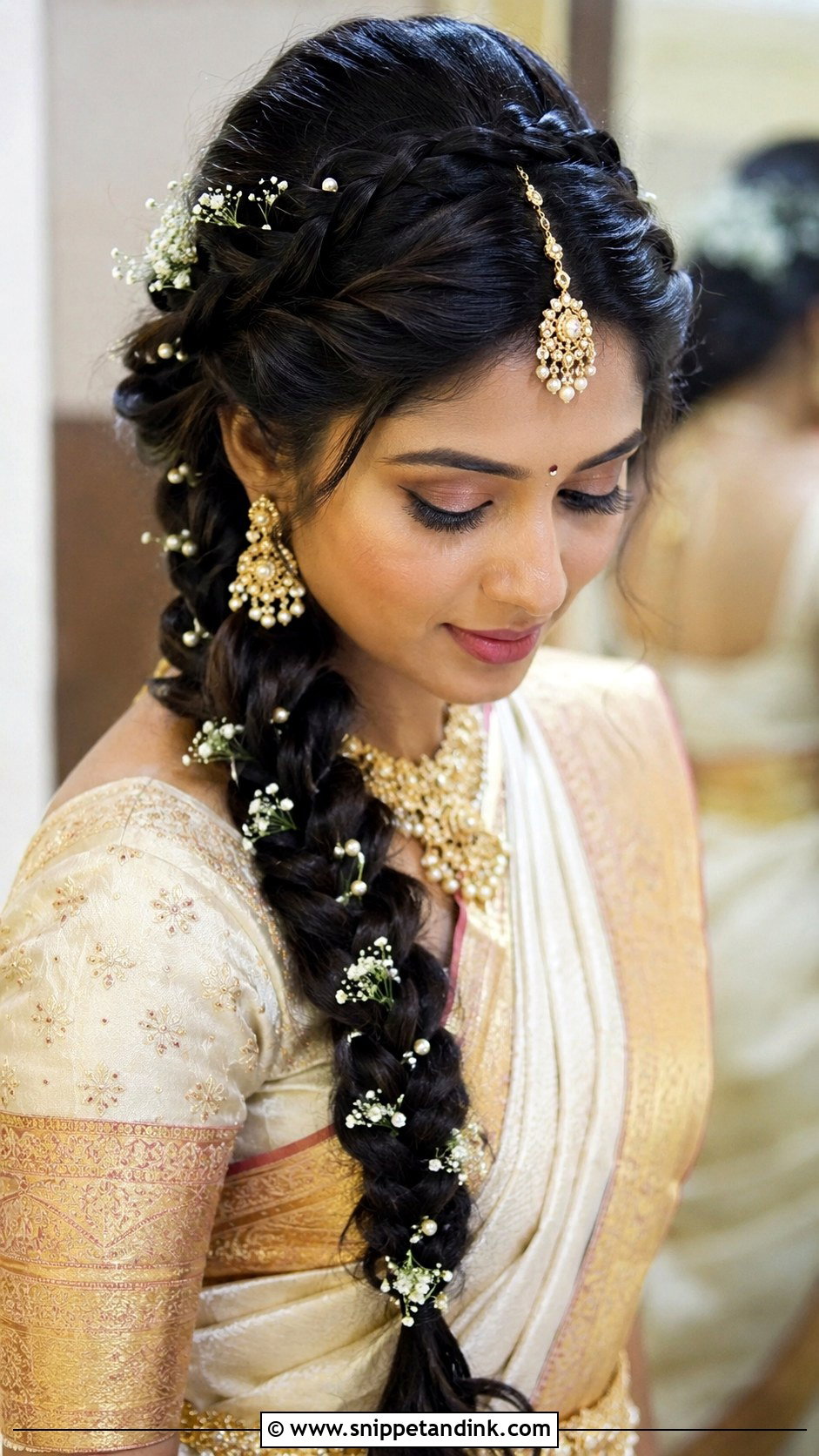 Indian Bridal Crown Braid - Snippet and Ink - 20 Indian Bride Braid Hairstyle Ideas