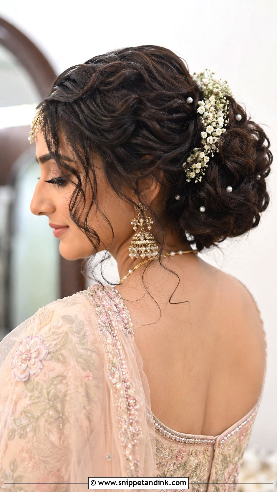 Indian Bridal Curly Juda Bun - Snippet and Ink - 15 Indian Bridal Juda Buns Hairstyle