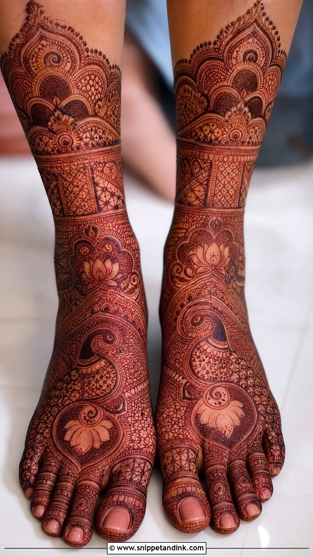 Indian Bridal Feet Mehndi Design - Snippet and Ink - 30 Bridal Feet Mehndi Designs