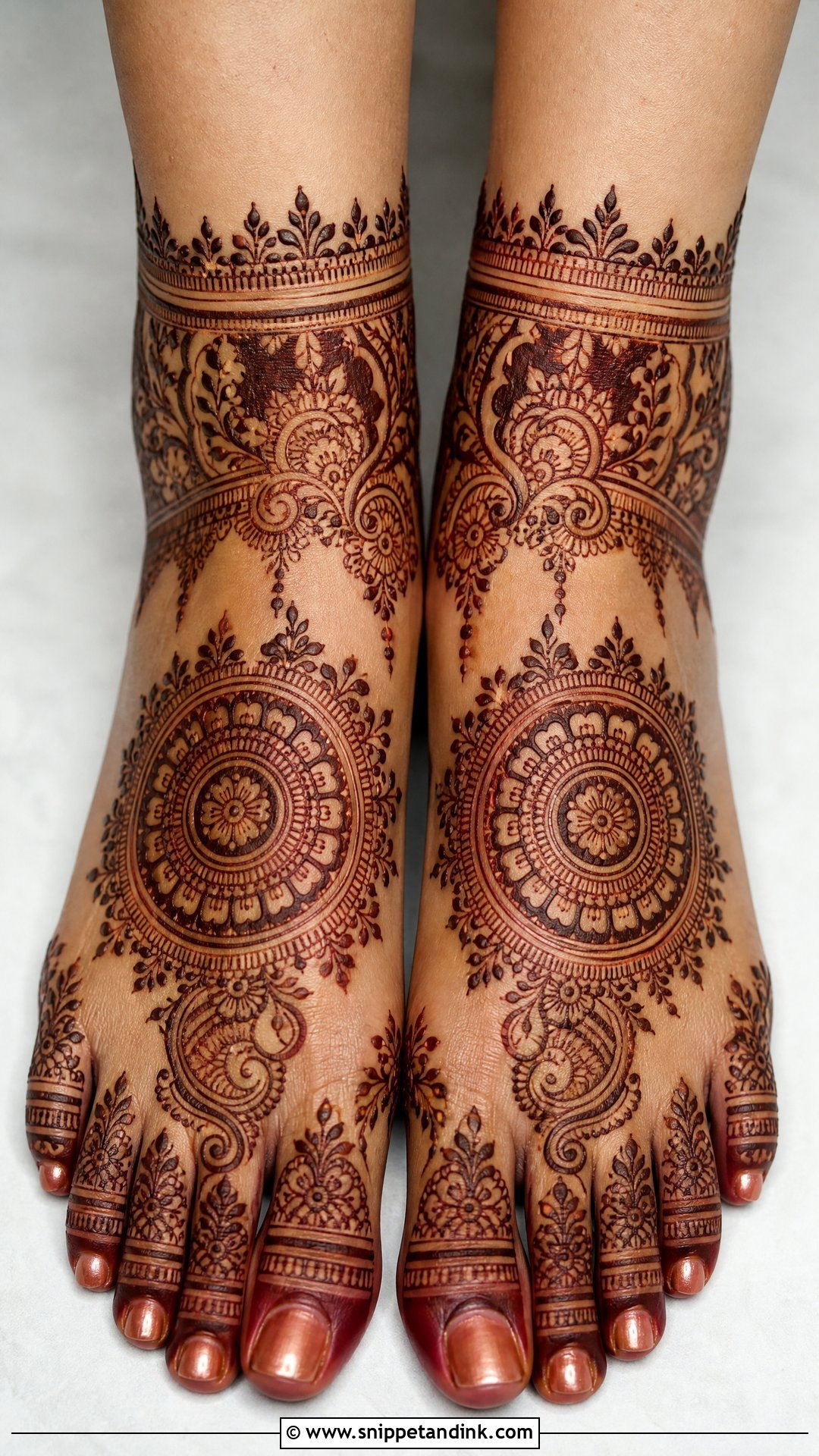 Indian Bridal Feet Mehndi Design - Snippet and Ink - 20 Bridal Henna Feet Mehndi Designs