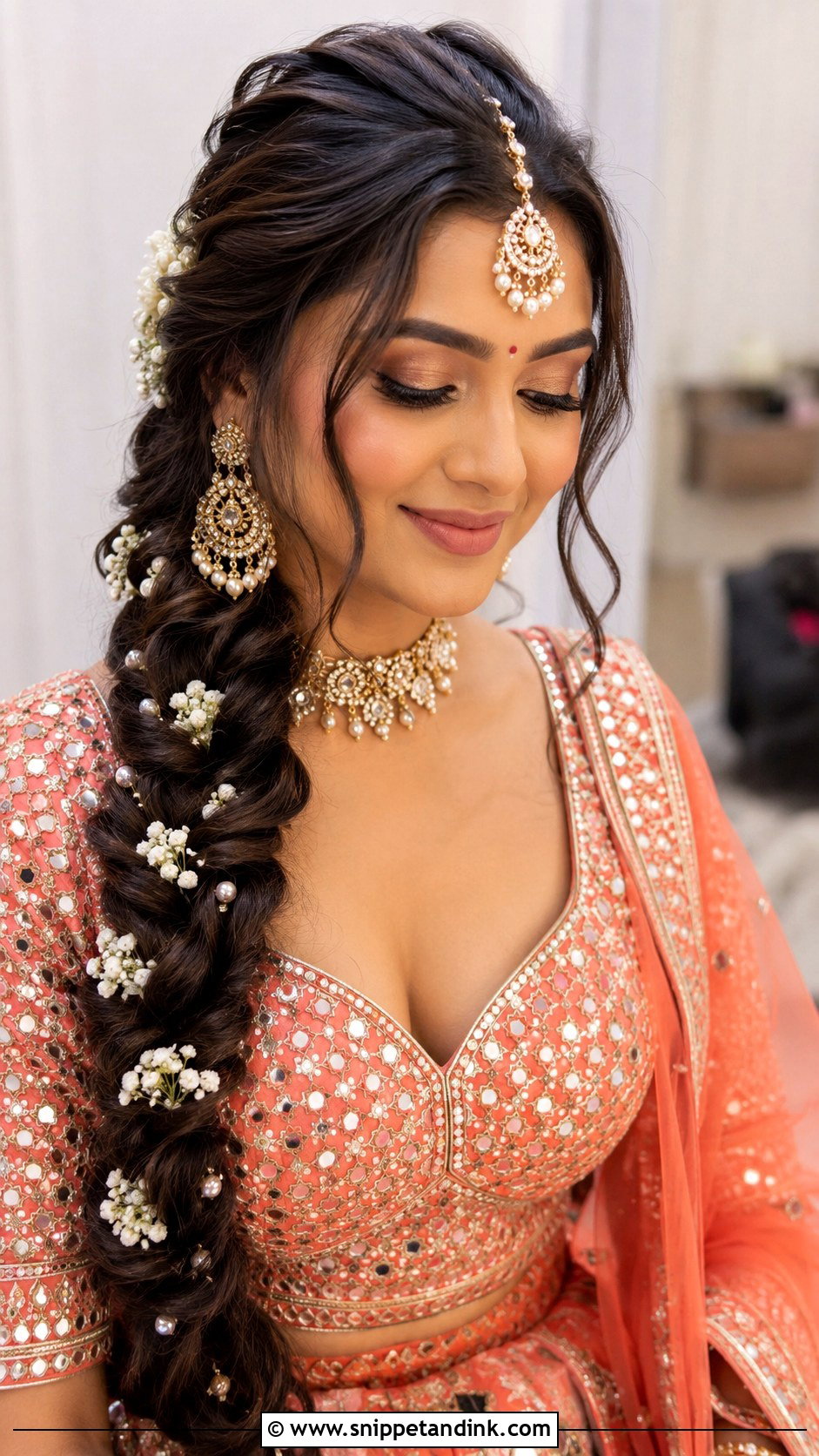 Indian Bridal Fishtail Braid - Snippet and Ink - 15 Indian Hair Styles for Bridal