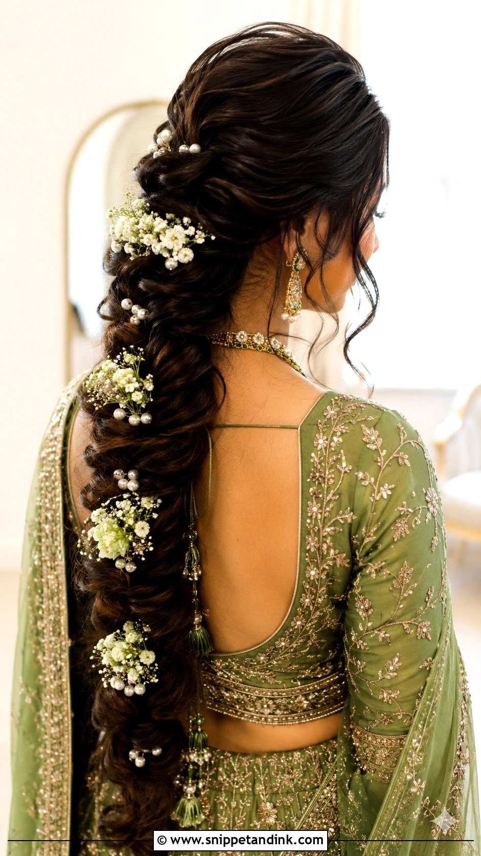 Indian Bridal Fishtail Braid For Long Hair - Snippet and Ink - 15 Indian Bridal Hairstyles for Long Hair