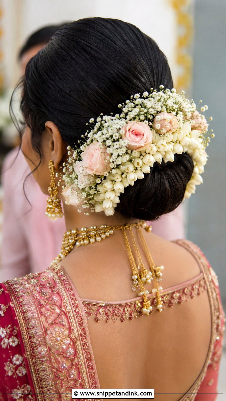 Indian Bridal Floral Juda Bun - Snippet and Ink - 15 Indian Bridal Juda Buns Hairstyle