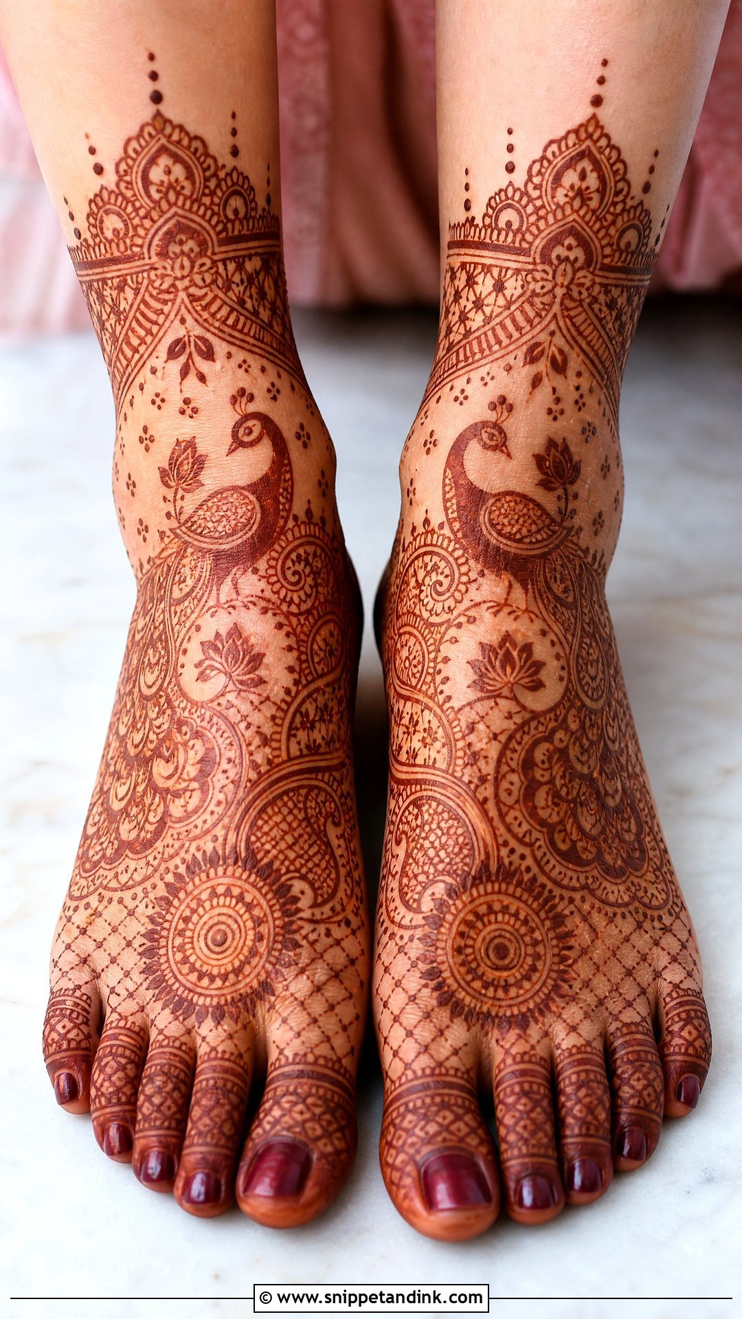 Indian Bridal Foot Mehndi Design - Snippet and Ink - 25 Bridal Foot Mehndi Designs