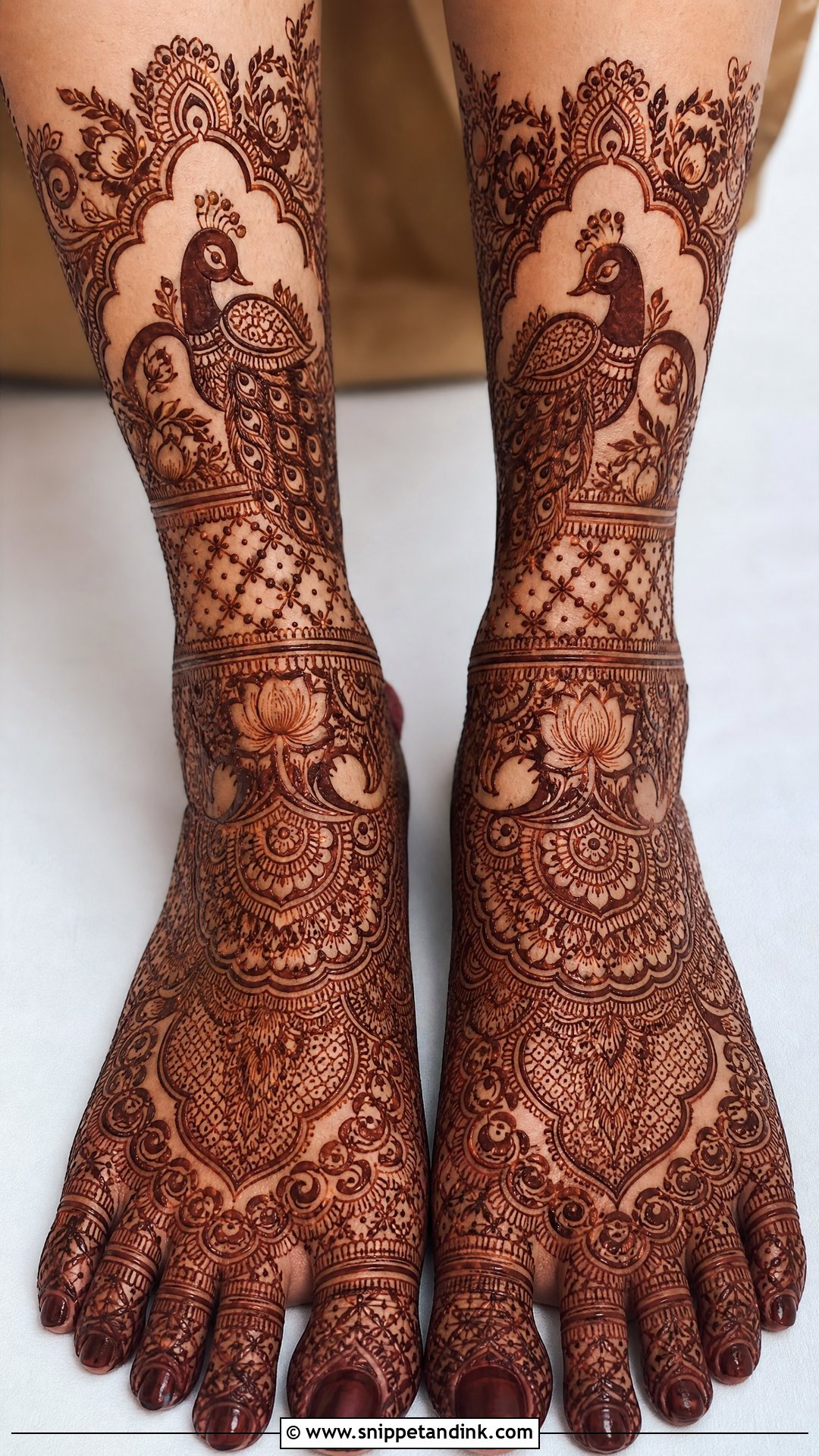 Indian Bridal Foot Mehndi Design - Snippet and Ink - 20 Bridal Mehndi Designs for Feet