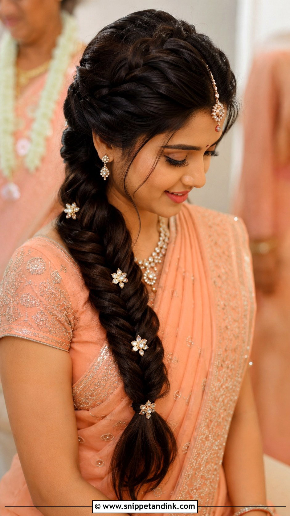 Indian Bridal French Braid - Snippet and Ink - 20 Indian Bridal Braided Hairstyles