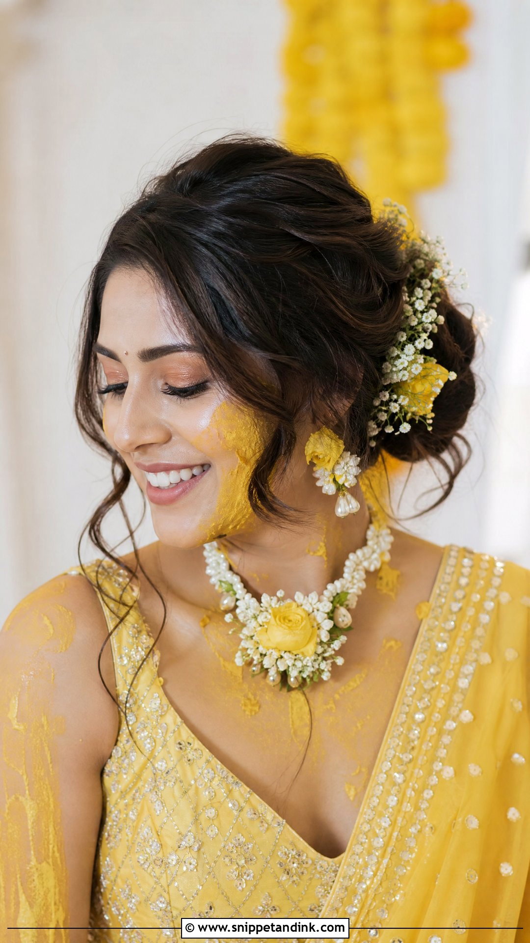 Indian Bridal Front Messy Bun - Snippet and Ink - 15 Bride Front Hairstyles Indian Wedding