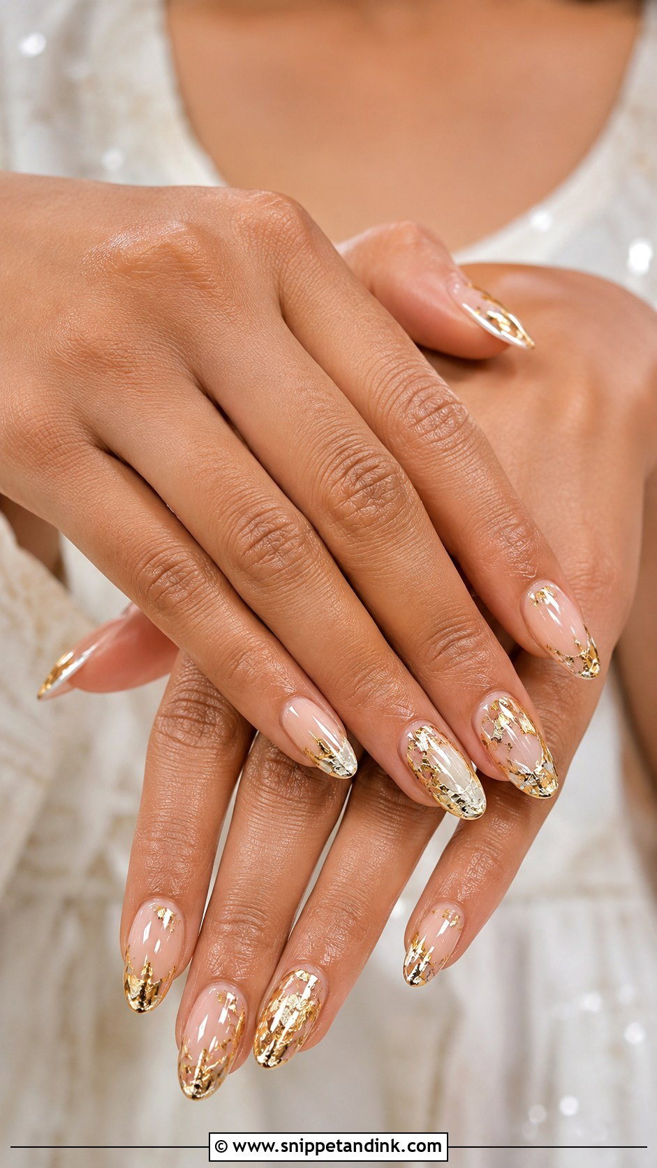 Indian Bridal Gold Foil Nails - Snippet and Ink - 30 Indian Bridal Nails