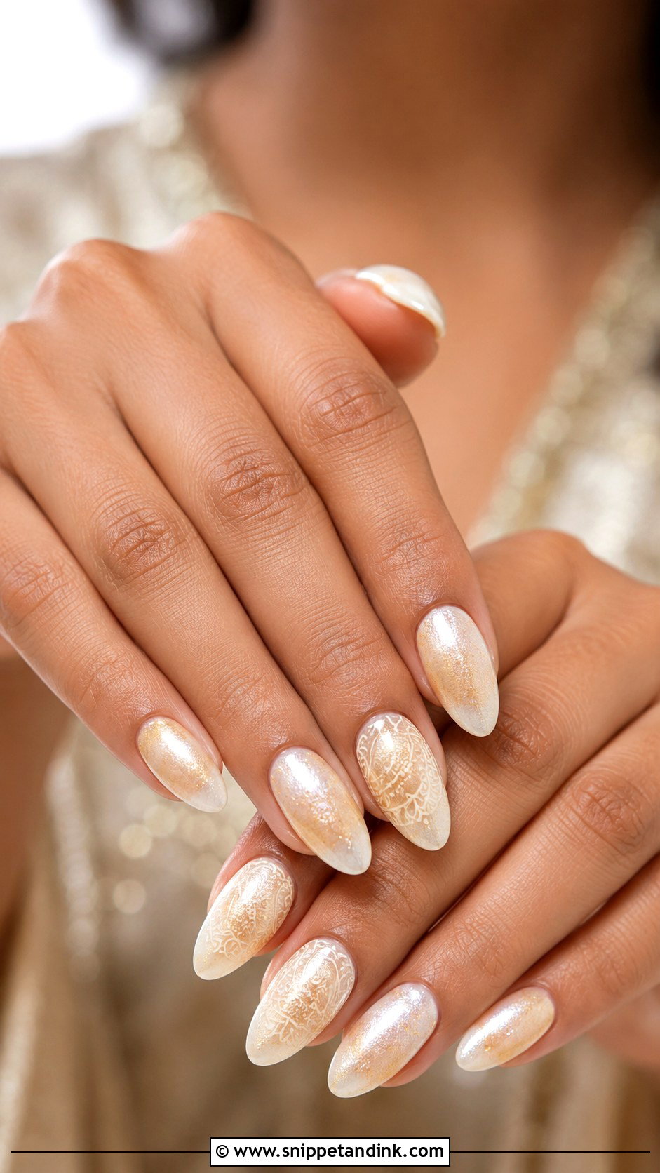 Indian Bridal Ivory Nails - Snippet and Ink - 30 Indian Bridal Nails