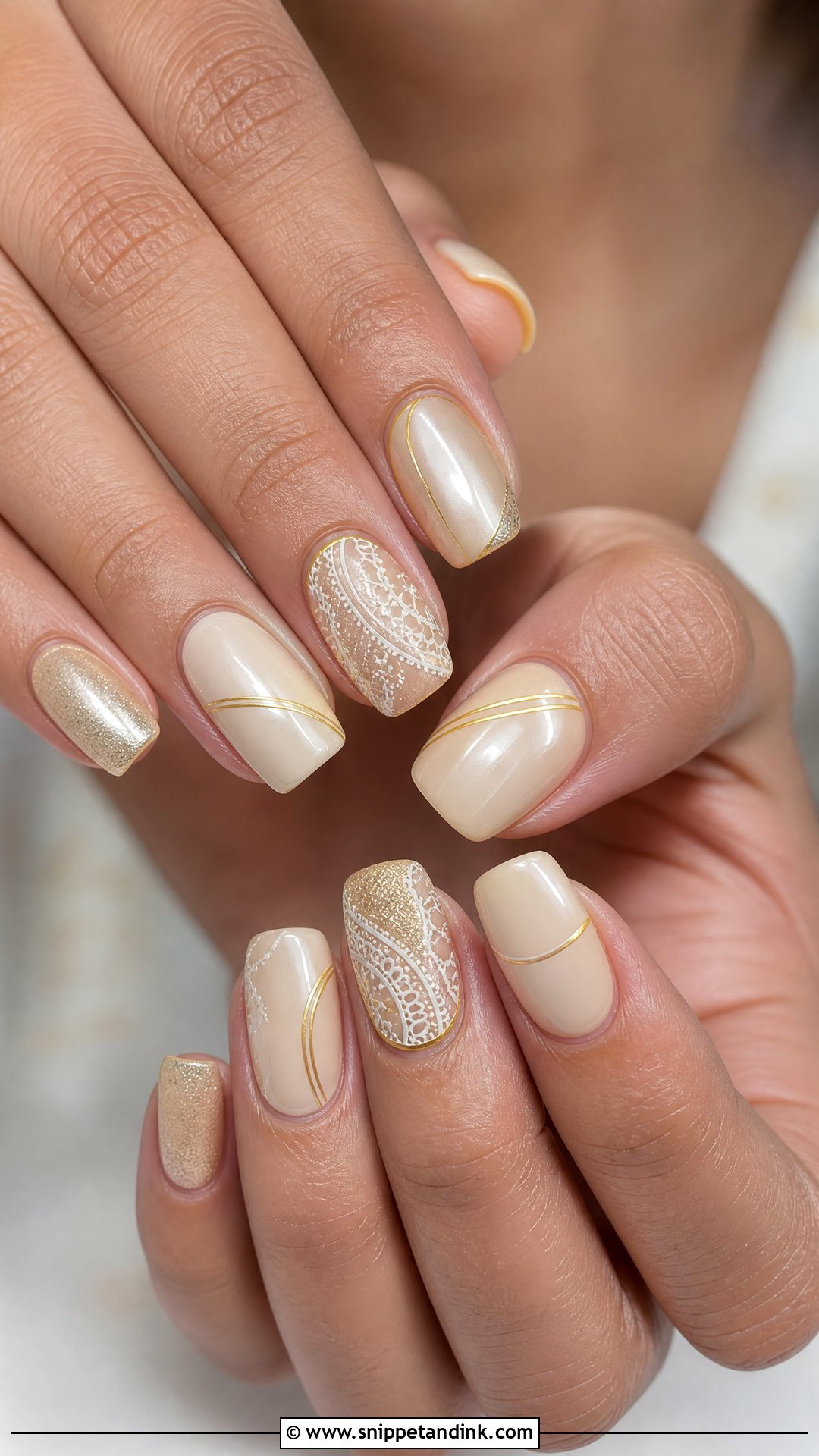 Indian Bridal Ivory Nails - Snippet and Ink - 25 Indian Bridal Nails Designs Brides