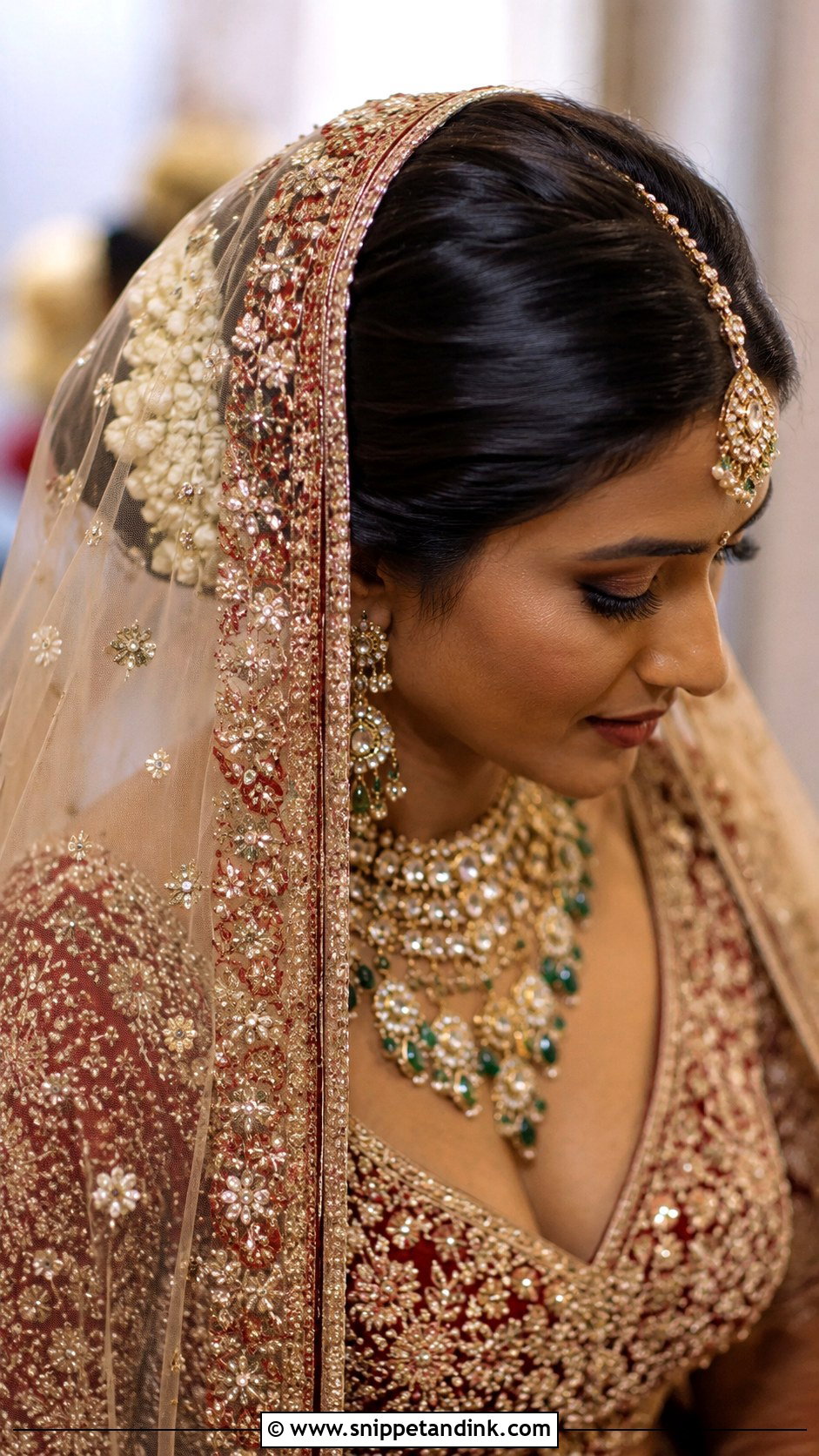 Indian Bridal Juda Bun With Dupatta - Snippet and Ink - 15 Indian Bridal Juda Buns Hairstyle