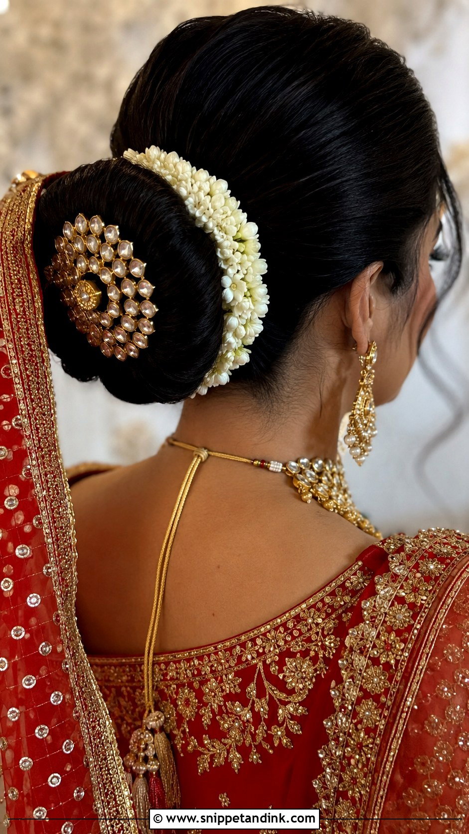 Indian Bridal Juda Hairstyle - Snippet and Ink - 15 Indian Wedding Bridal Hair Ideas