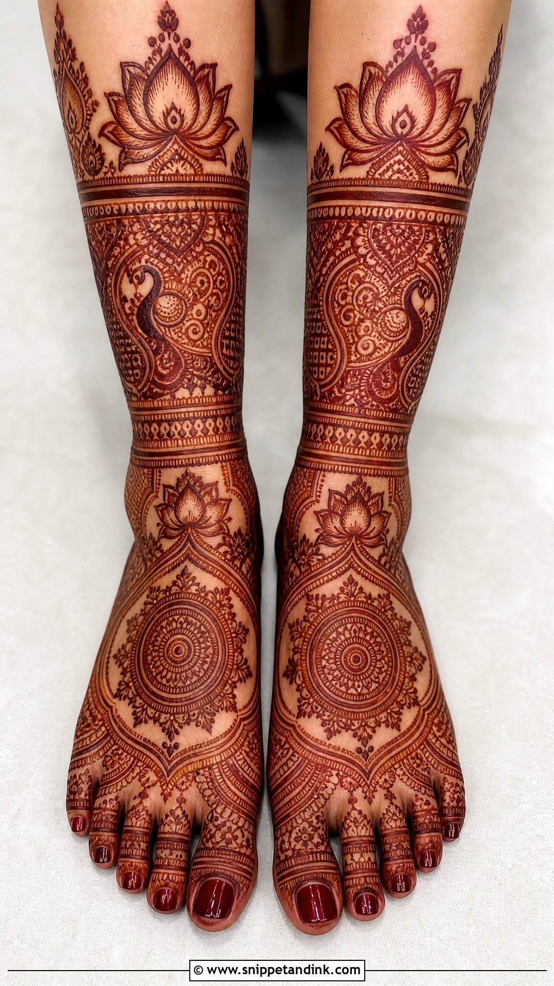 Indian Bridal Leg Mehndi Design - Snippet and Ink - 20 Bridal Mehndi Designs Leg