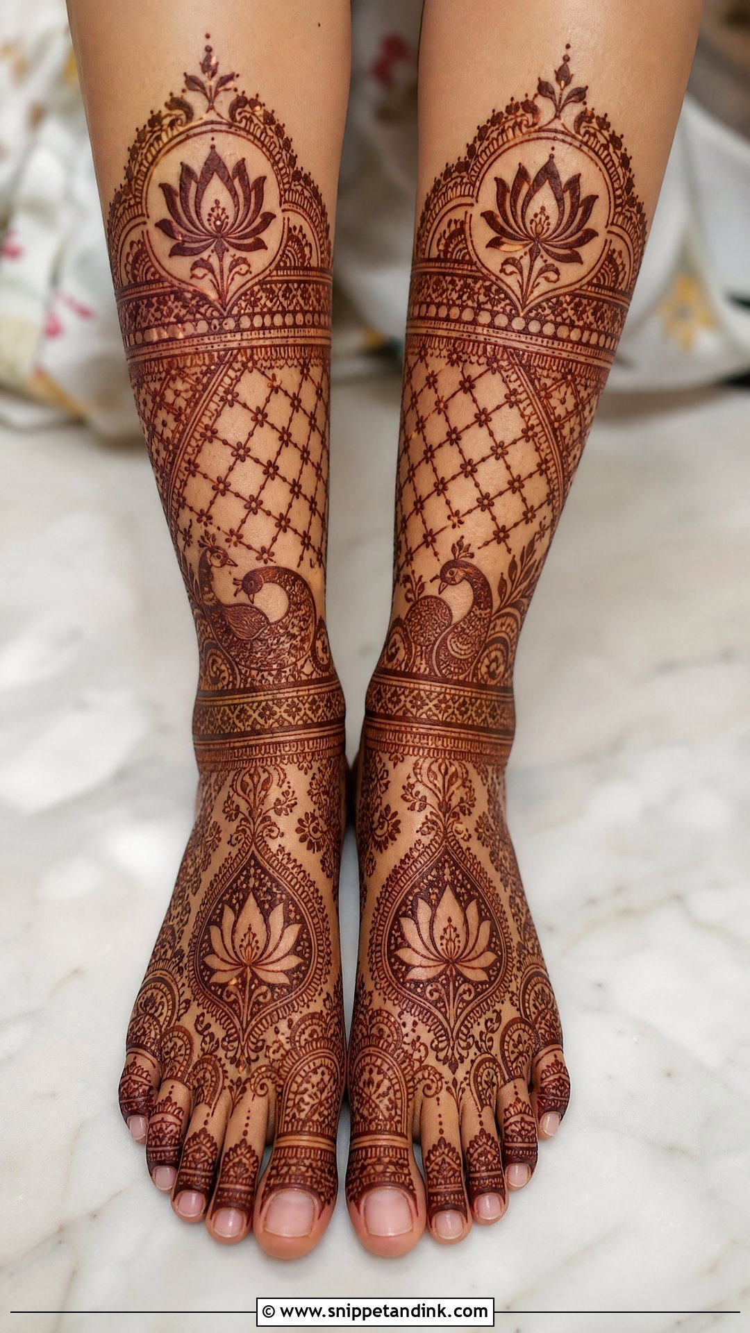 Indian Bridal Leg Mehndi Design - Snippet and Ink - 20 Bridal Mehndi Designs Legs Brides