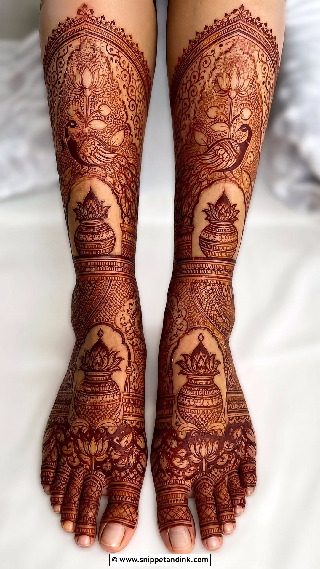 Indian Bridal Leg Mehndi Design - Snippet and Ink - 20 Bridal Mehndi Mehandi Designs for Legs