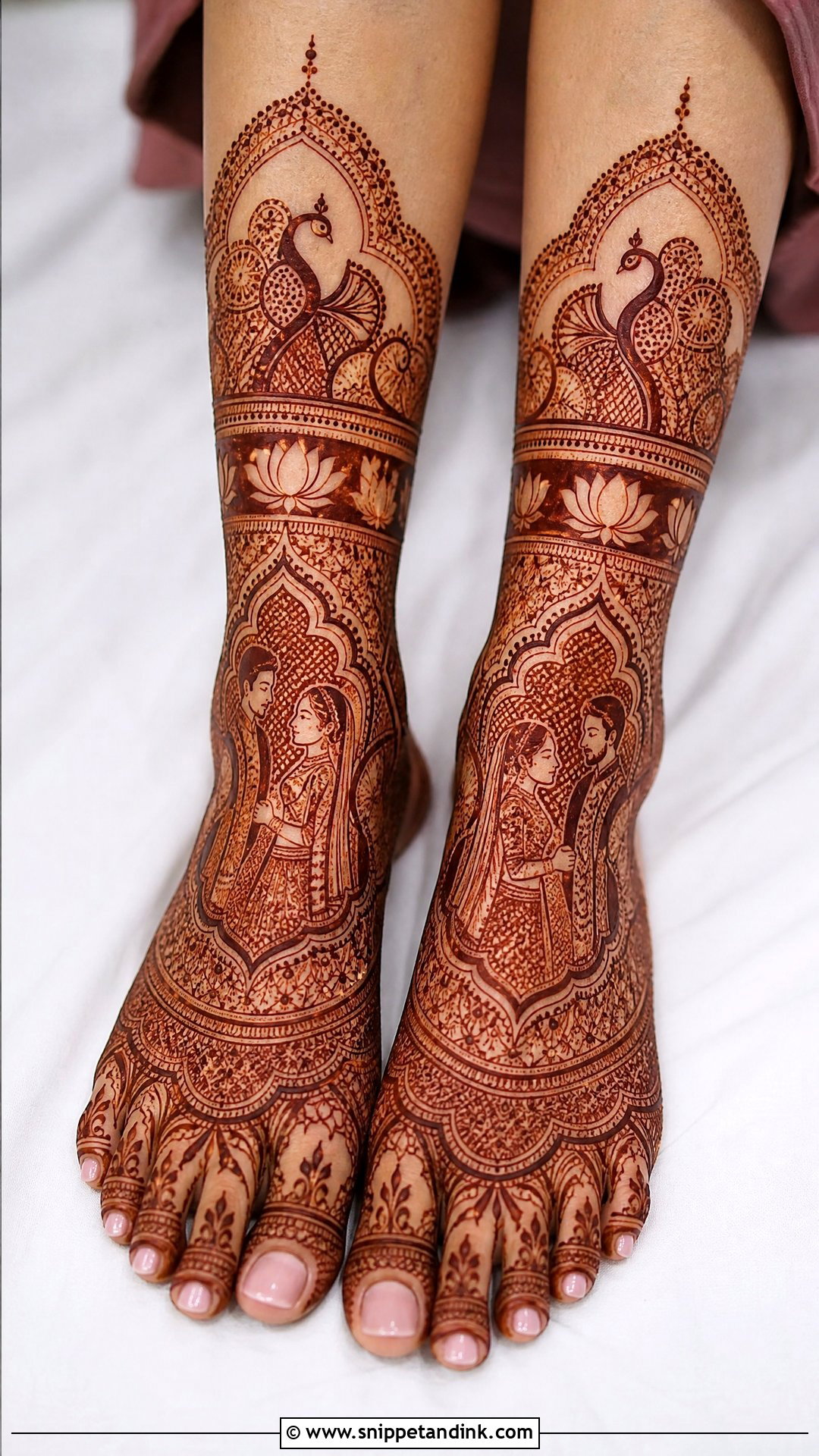 Indian Bridal Leg Mehndi Design - Snippet and Ink - 20 Bride Lag Mehndi Design Ideas