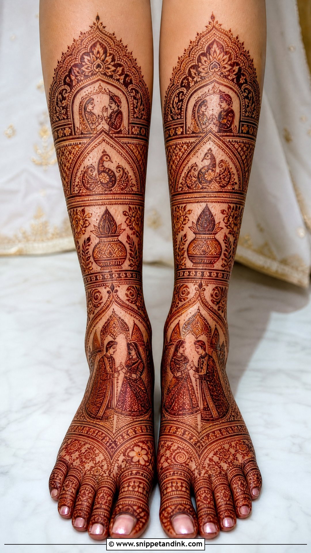 Indian Bridal Leg Mehndi Design - Snippet and Ink - 20 Legs Bridal Mehndi Designs