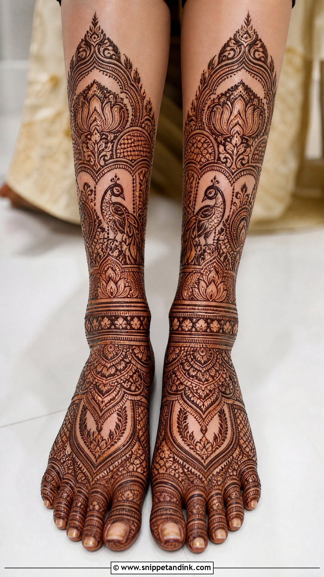 Indian Bridal Leg Mehndi Design - Snippet and Ink - 25 Bridal Leg Mehendi Mehndi Design Ideas