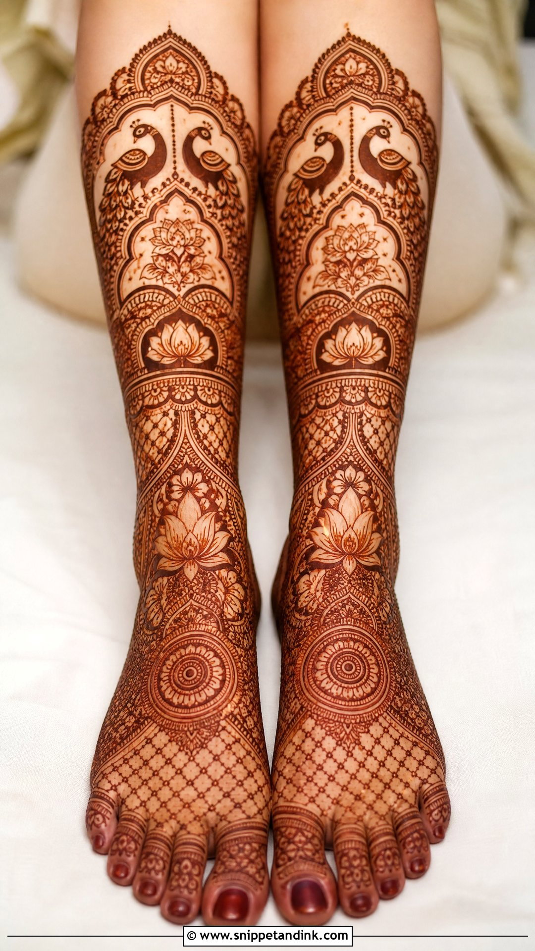 Indian Bridal Leg Mehndi Design - Snippet and Ink - 30 Bridal Legs Mehndi Design Ideas