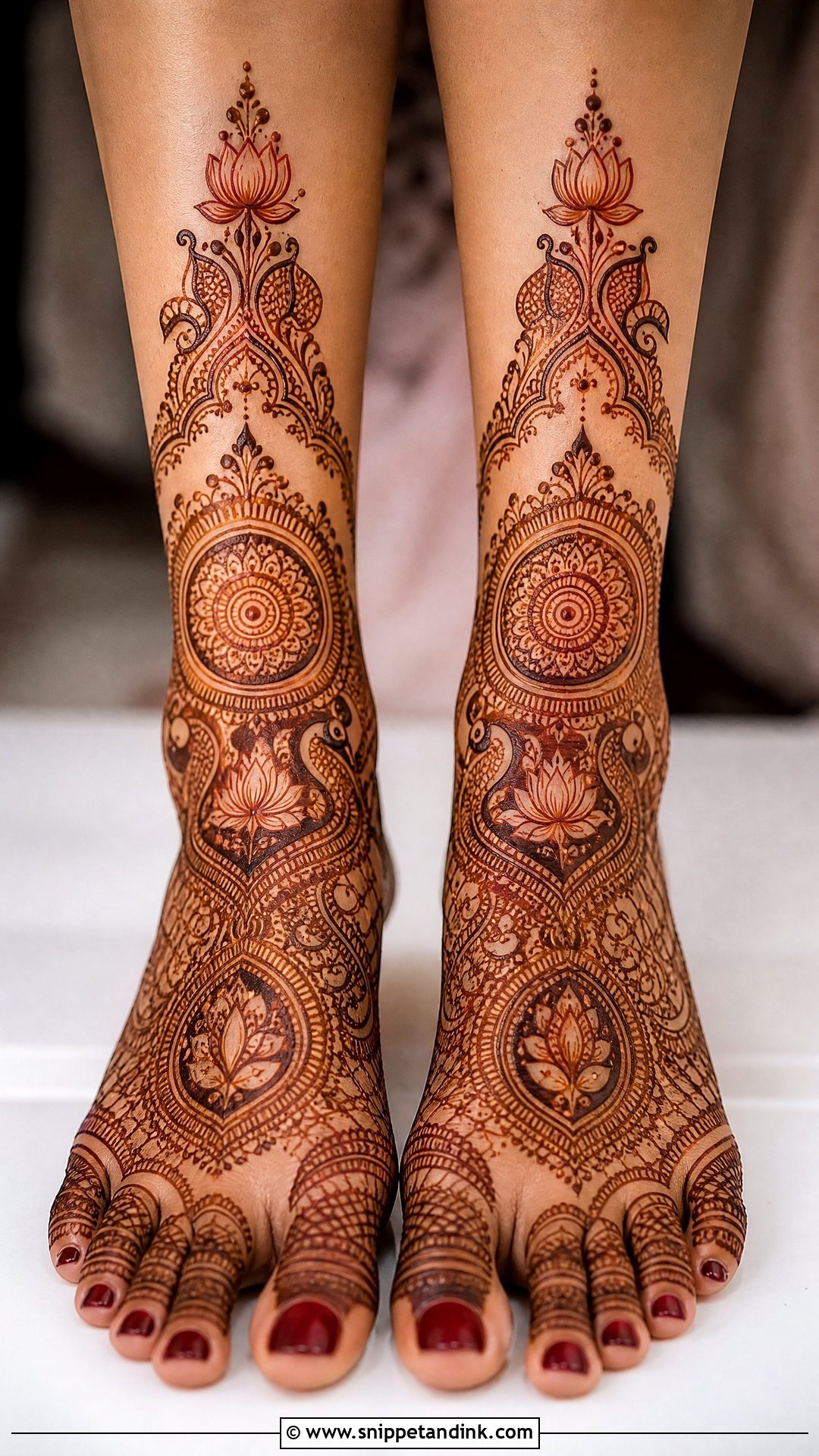 Indian Bridal Leg Mehndi Design - Snippet and Ink - 20 Bridal Mehndi Designs for Leg