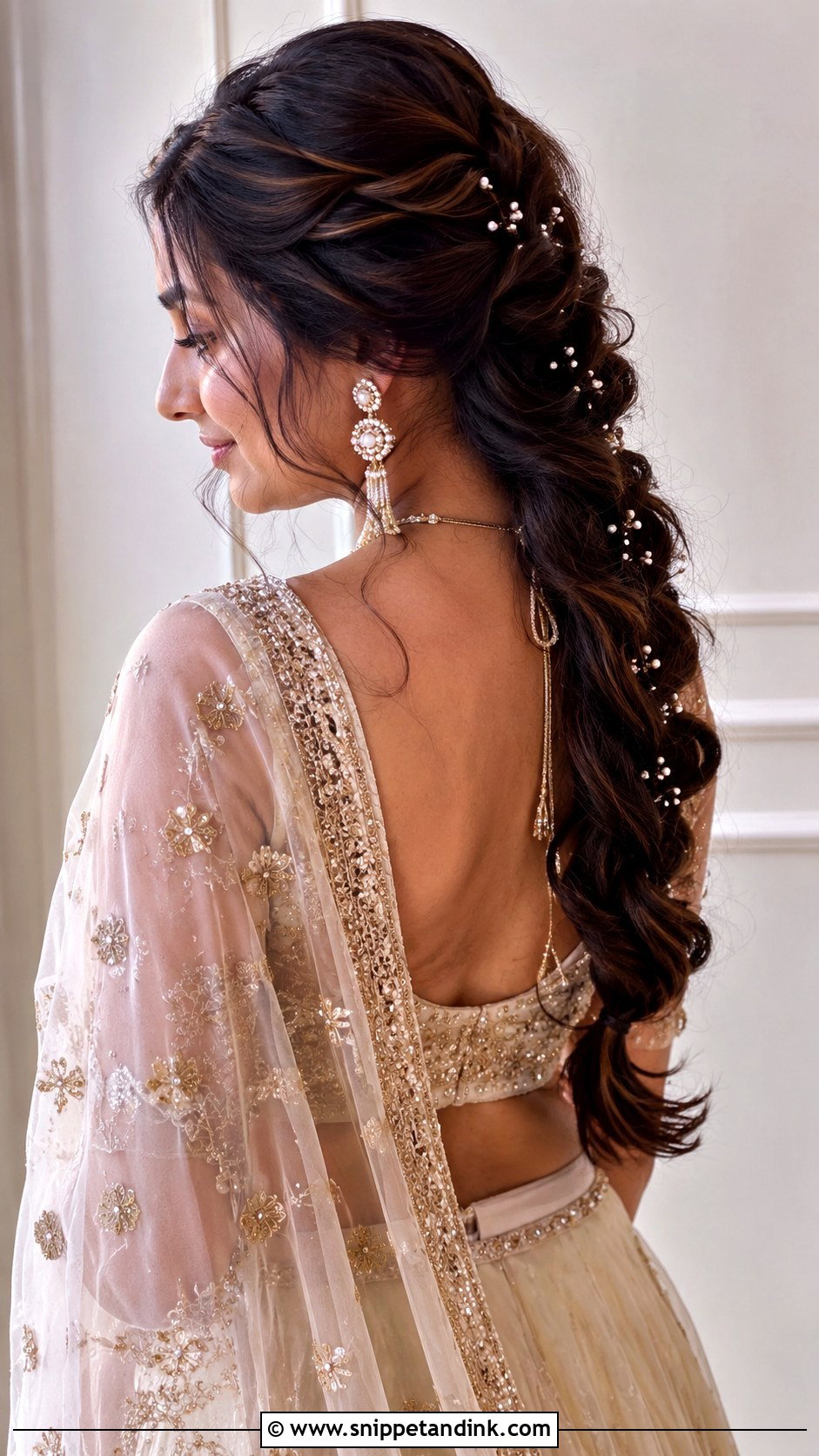 Indian Bridal Loose Braid - Snippet and Ink - 20 Indian Bride Braid Hairstyle Ideas